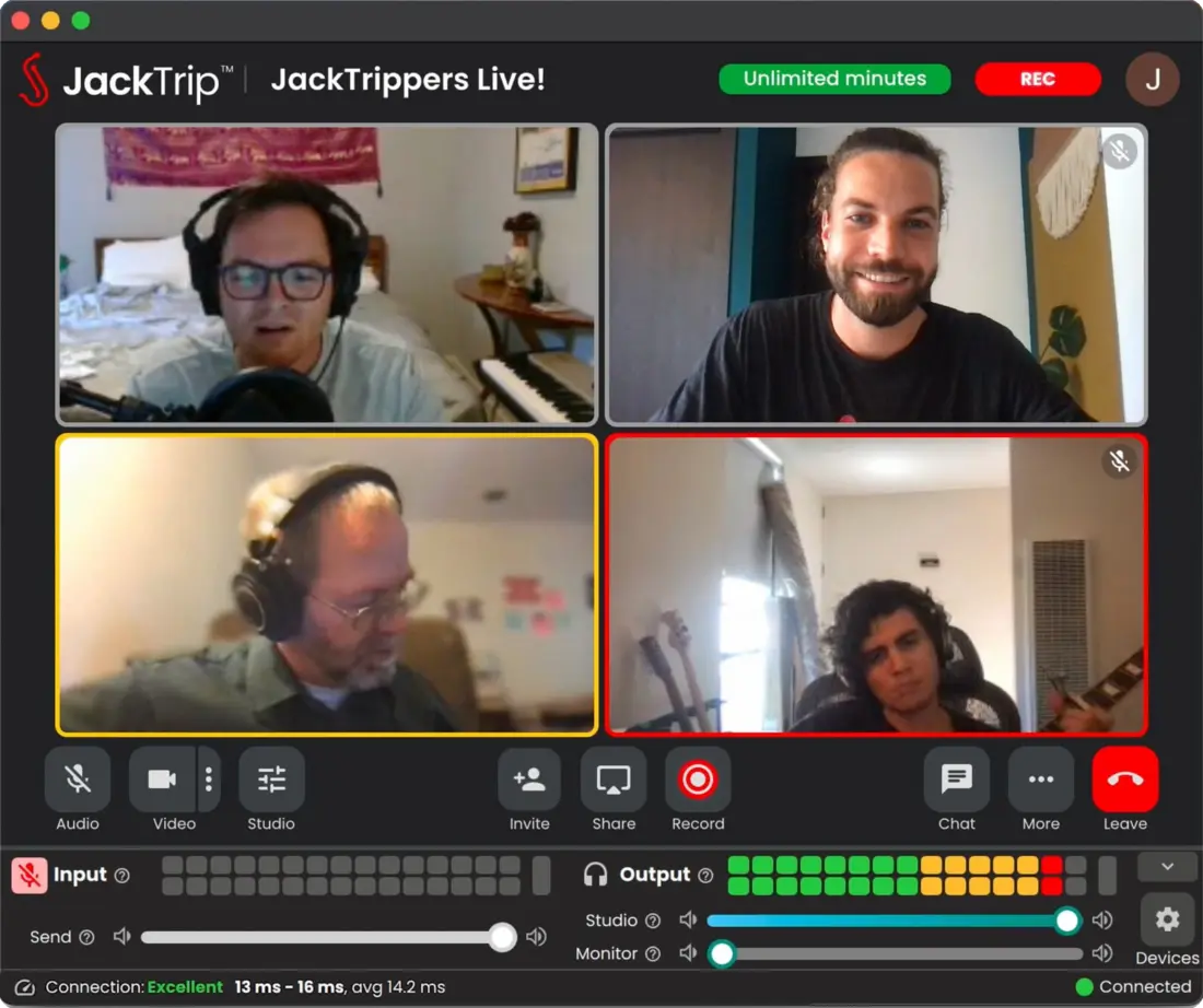 Interface de JackTrip