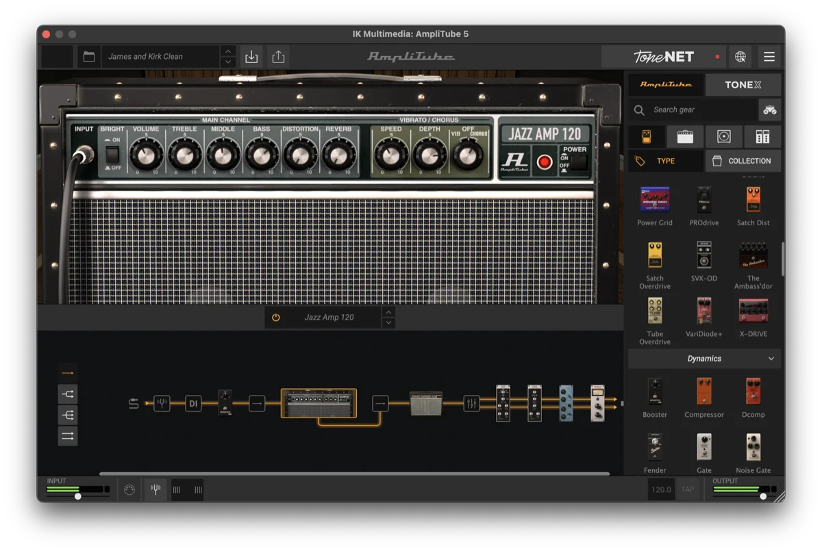 AmpliTube 5 (interface du plugin)